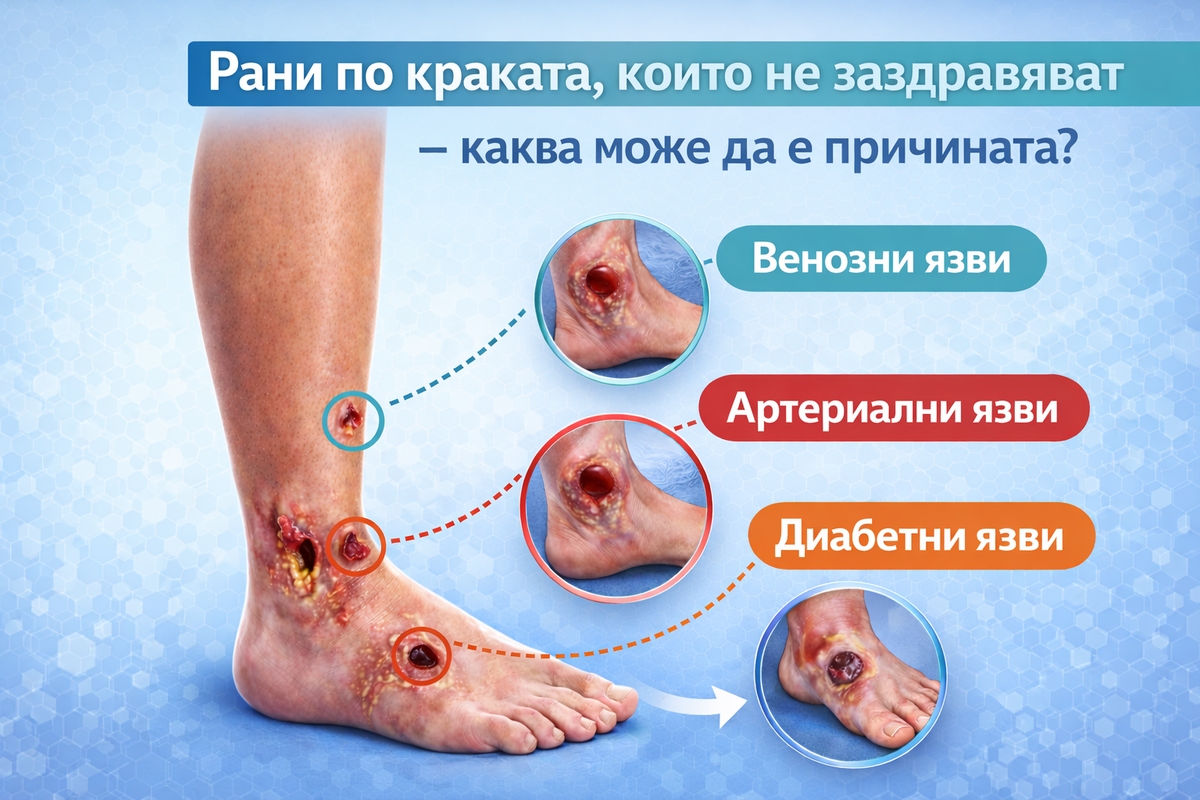 Рани по краката, които не заздравяват – каква е причината?