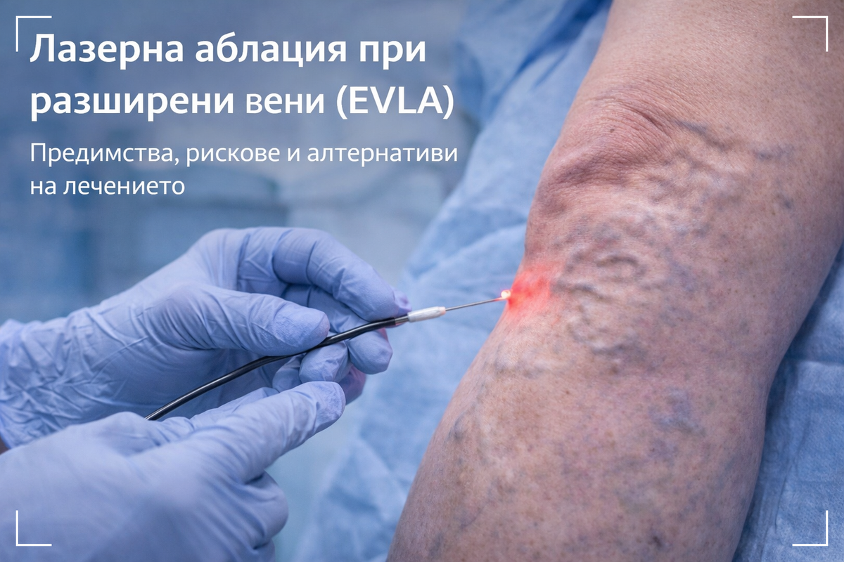 лазерна аблация на пациент с разширени вени